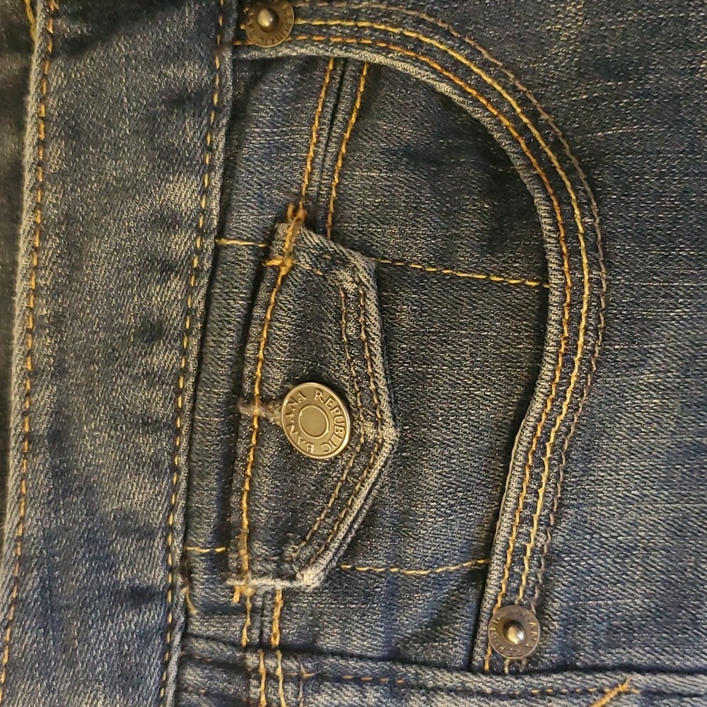 Banana Republic rolled cuff denim jean Capris petite - Picture 4 of 10